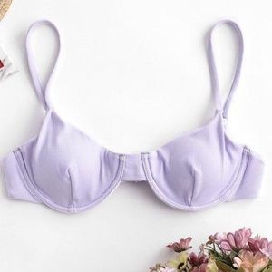 Zaful Lavender Underwire Bikini